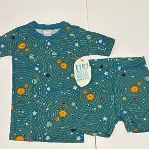 Hanna Andersson Kids 100% Organic Cotton Galaxy Pajamas NWOT 6-7, 120cm